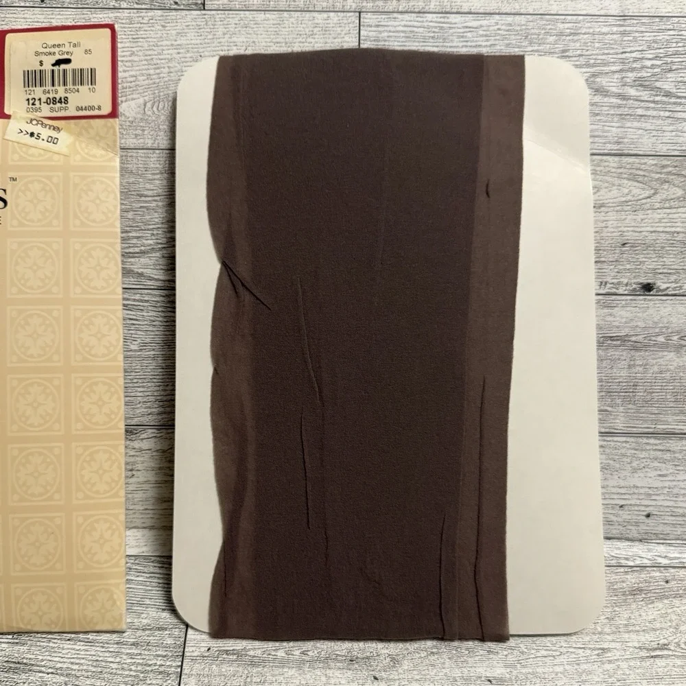 Vintage Worthington Sensible Sheers PANTYHOSE Queen‎ Tall Smoke Grey Control Top
